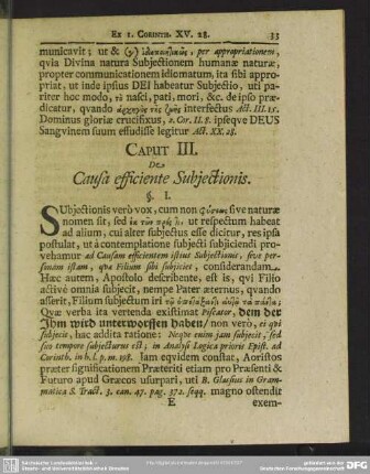 Caput III. De Causa efficiente Subiectionis