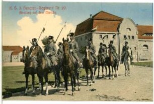 Bautzen. 3. Husaren-Regiment, Abteilung auf dem Marsch