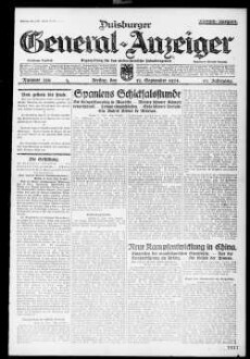 Duisburger General-Anzeiger. 1914-1935