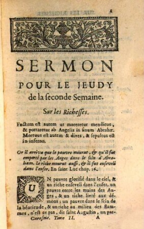 Sermons Du Pere Bourdalouë, de la Compagnie de Jesus, Pour le Caresme, 2