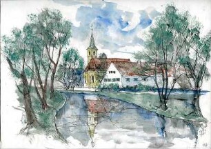 Gsaenger, Gustav; Skizzenbuch - Dorfkirche