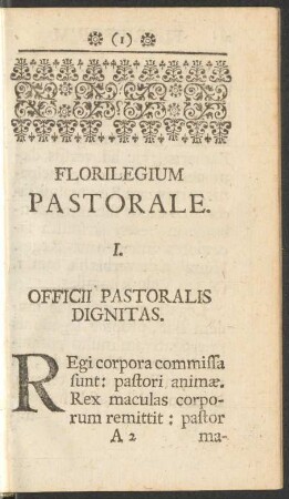 Florilegium Pastorale.