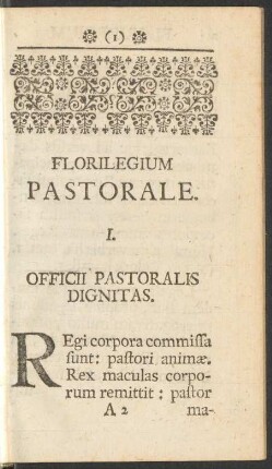 Florilegium Pastorale.