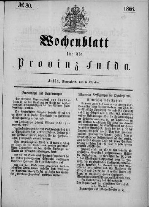 Nr. 80, Ausgabe vom 6. Oktober 1866