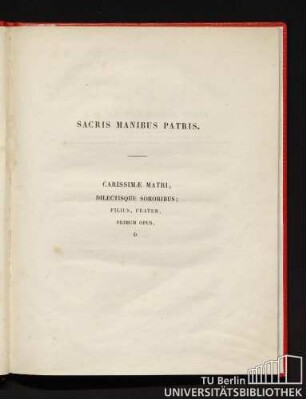 Sacris manibus patris