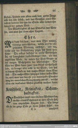 Keuschheit, Reinigkeit, Schamhaftigkeit