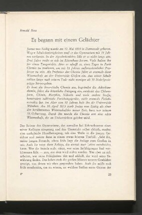Es begann mit einem Gelächter