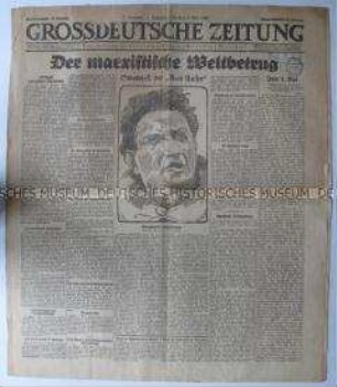 Nationalsozialistische Tageszeitung "Grossdeutsche Zeitung" u.a. zur politischen Entwicklung in der Sowjetunion