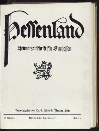 Heft 5/6, Mai/Juni 1937