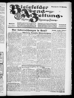 Bielefelder Abend-Zeitung. 1923-1924