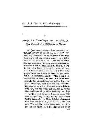Gelegentliche Bemerkungen über den pädagogischen Gebrauch oder Mißbrauch der Satyre