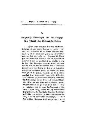 Gelegentliche Bemerkungen über den pädagogischen Gebrauch oder Mißbrauch der Satyre