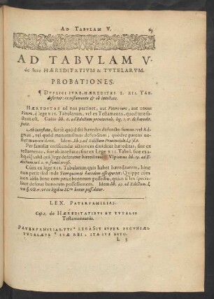 Ad Tabulam V.