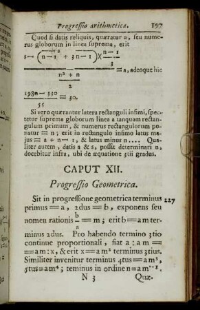 Caput XII. Progressio Geometrica.