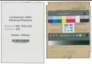 Entnazifizierung Wilhelm Hueser , geb. 05.05.1891 (Schreiner)