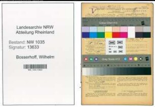 Entnazifizierung Wilhelm Bosserhoff , geb. 20.08.1899 (Steiger)