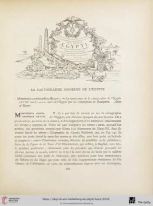 La cartographie moderne de l'Égypte
