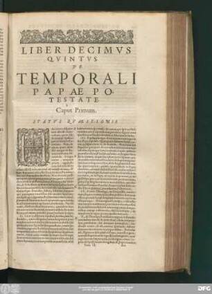 Caput Primum. Status Quaestionis.