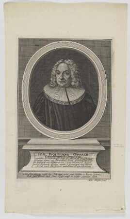 Bildnis des Ioh. Wolfgang Oswald