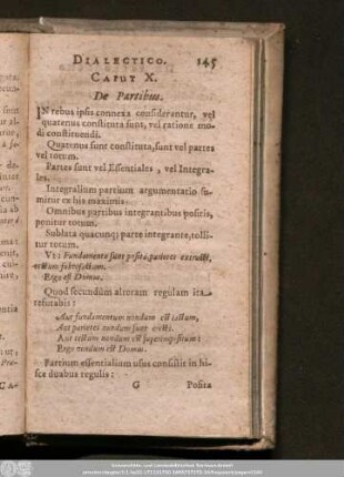 Caput X. De Partibus.