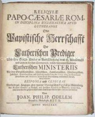 Papistische Herrschaft der lutherischen Prediger über ihre Beichtkinder