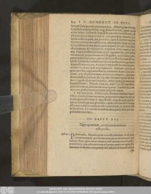 In Caput XVI. Quo quaeritur, an mutatio infinita esse possit.