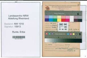 Entnazifizierung Erika Runte , geb. 07.09.1919 ()