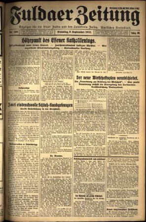 Ausgabe vom Dienstag, den 06. September 1932.
