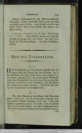 Von der Trepanation