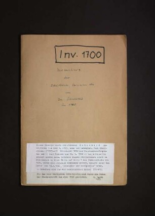 Inventarium 1700