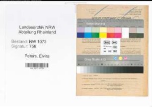 Entnazifizierung Elvira Peters , geb. 09.10.1873 (Lehrerin)