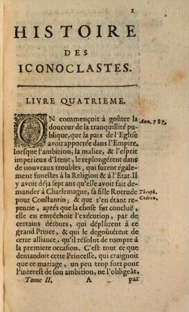 Histoire De L'Hérésie Des Iconoclastes, Et De La Translation De L'Empire Aux François : Ouvrage divisé en deux Tomes, 2