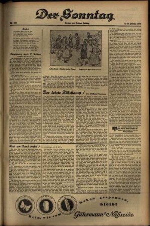 Dritte Ausgabe vom Samstag, den 09. Oktober 1937.