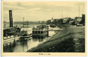 Riesa. Dampfschiffanlegestelle m. Dampfer John Penn