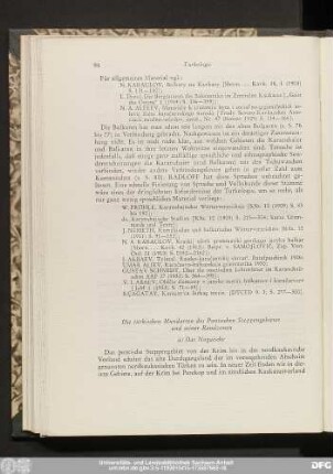 Die türkischen Mundarten des Pontischen Steppengebiets und seinen Randzonen