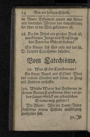 Vom Catechismo.