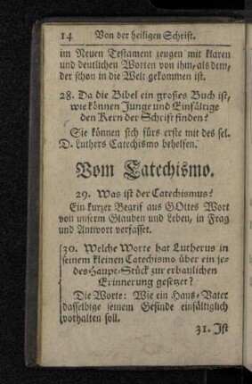 Vom Catechismo.