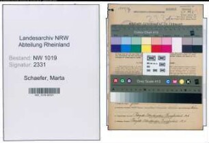 Entnazifizierung Marta Schaefer , geb. 10.04.1892 ()