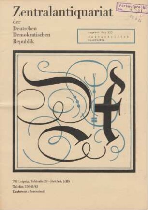 Nr. 953: Zeitschriften Geschichte