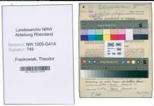 Entnazifizierung Theodor Frackowiak , geb. 02.05.1914 (Bahnpolizist)
