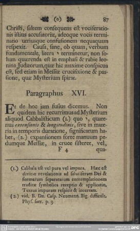 Paragraphus XVI.