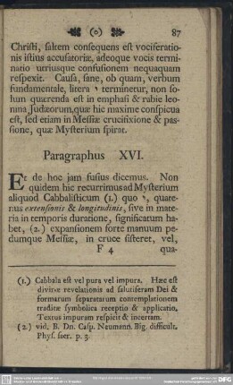 Paragraphus XVI.