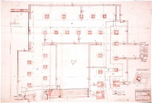 Gsaenger, Gustav; München, Theatinerstr.; Bayerisches Kultusministerium, Erweiterung - Tiefgarage West, Bauteil F, Fundamente