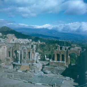 Sizilien. Taormina. Antikes Theater (2. Jh. v. Chr.)