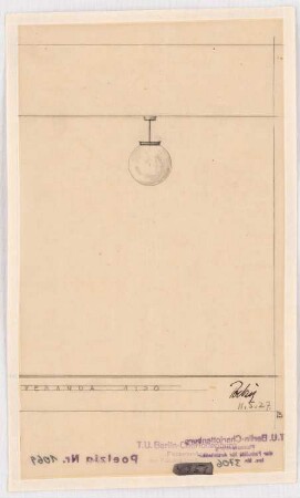 Werkbund-Ausstellung, Stuttgart-Weißenhof Einfamilienhaus Typ C 7: Veranda, Lampe 1:20