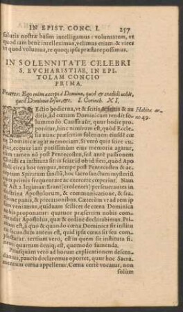 In Solennitate Celebri S. Eucharistiae ...