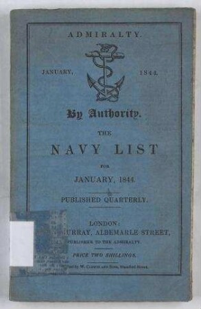 The Navy List, corrected to the 20th December, 1843.