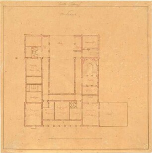 Gärtner, Friedrich von; Edenkoben (Pfalz); Schloss Ludwigshöhe - Grundriss 1. OG