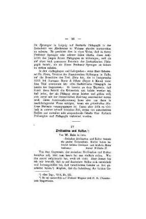 Zivilisation und Kultur