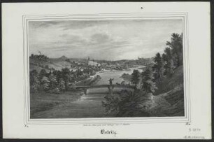 Ansicht von Ostritz an der Neiße, Lithographie, 1841 : Ostritz / Nach der Natur gez. und. lithogr. von C. Müller. - [Dresden] : [Pietzsch] , [1841]. - 1 Kunstblatt : Lithogr. ; 13 x 17 cm